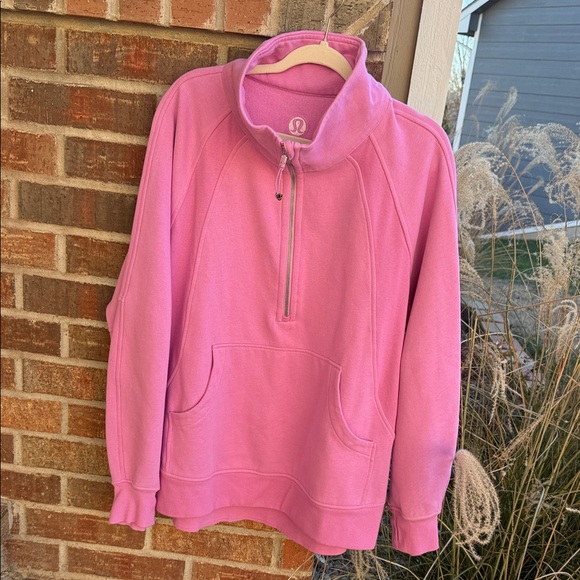 lululemon athletica L Oversized Half Zipped Oversized Pink Hoodie~ pls read! - Picture 2 of 13